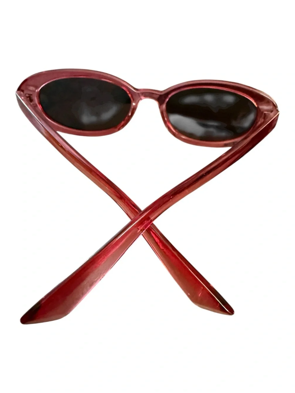 MIYYA Rose Pink Narrow Oval Sunglasses Y2K Coquette Euro Summer Indie Sleaze NIB